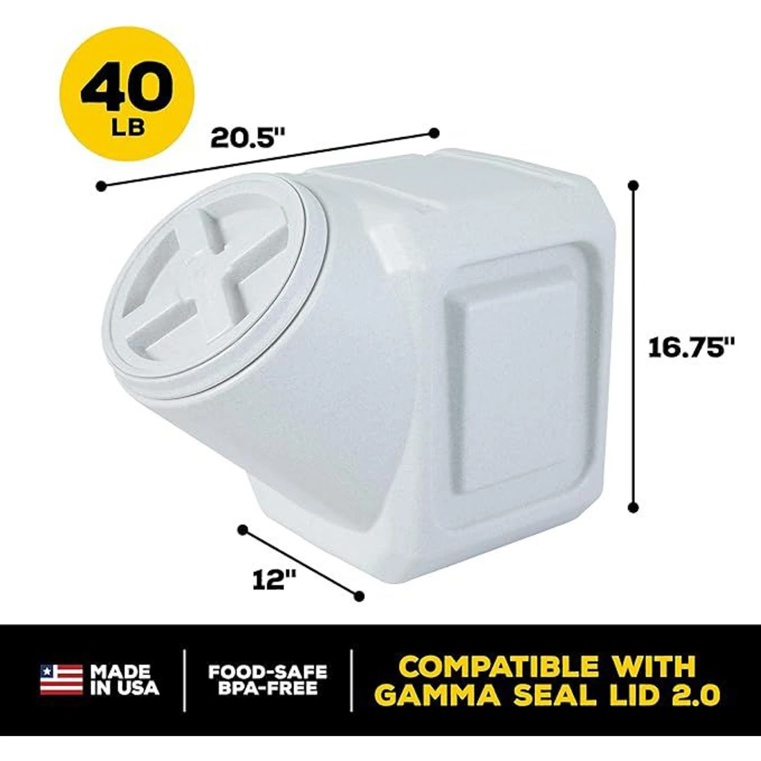 Gamma2 Vittles Vault Stackable Pet Food Storage - Image 2
