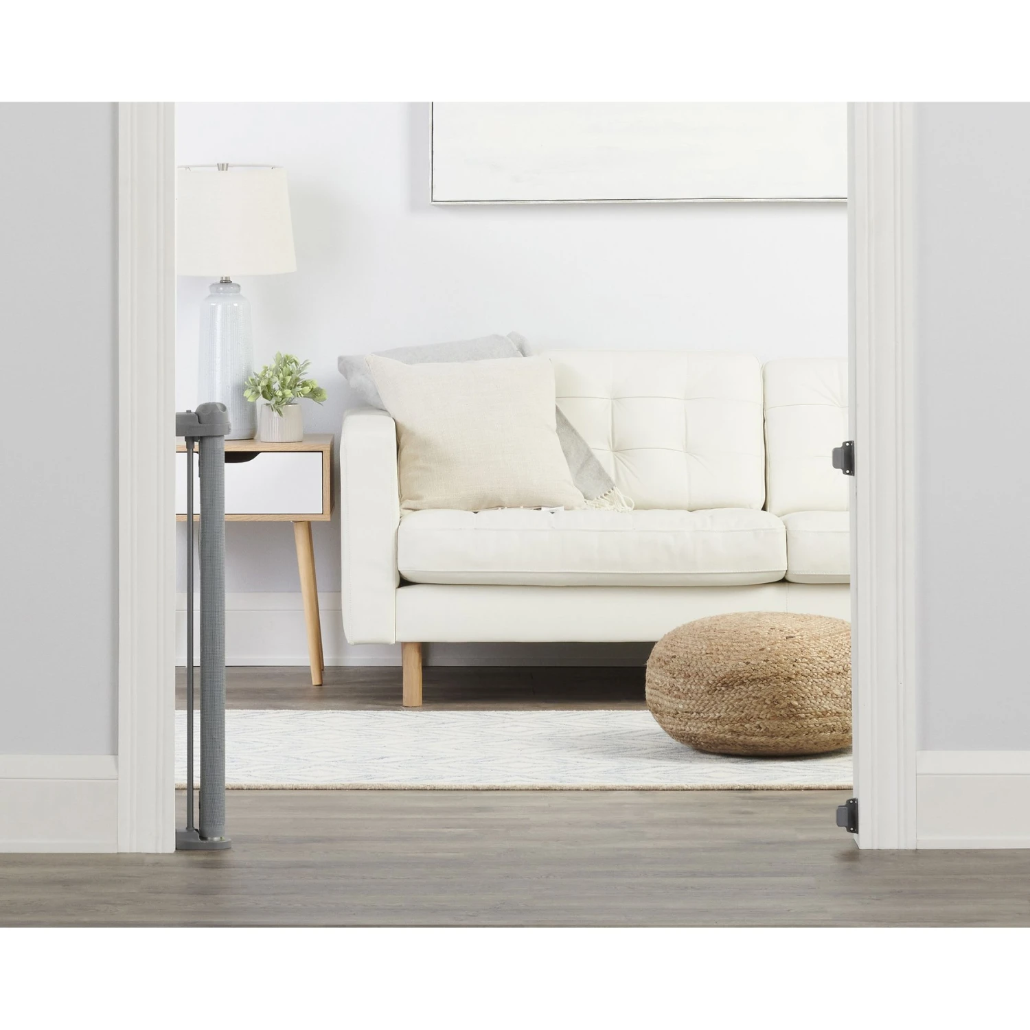 Carlson Pet Products Retractable Safety Dog Gate, Gray, Large - Image 3