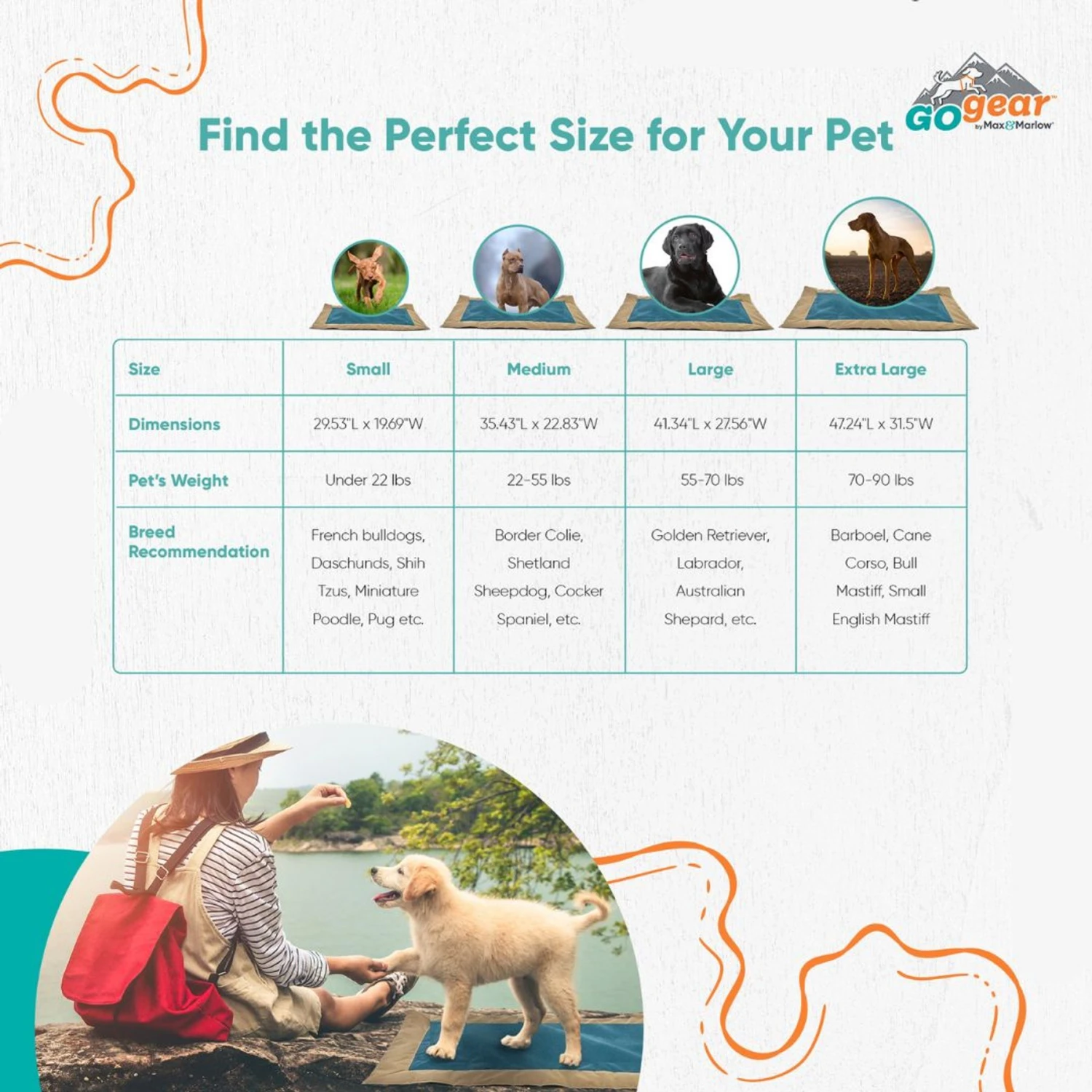 Max & Marlow Go Gear Portable Waterproof Roll-Up Cat & Dog Bed Mat - Image 4