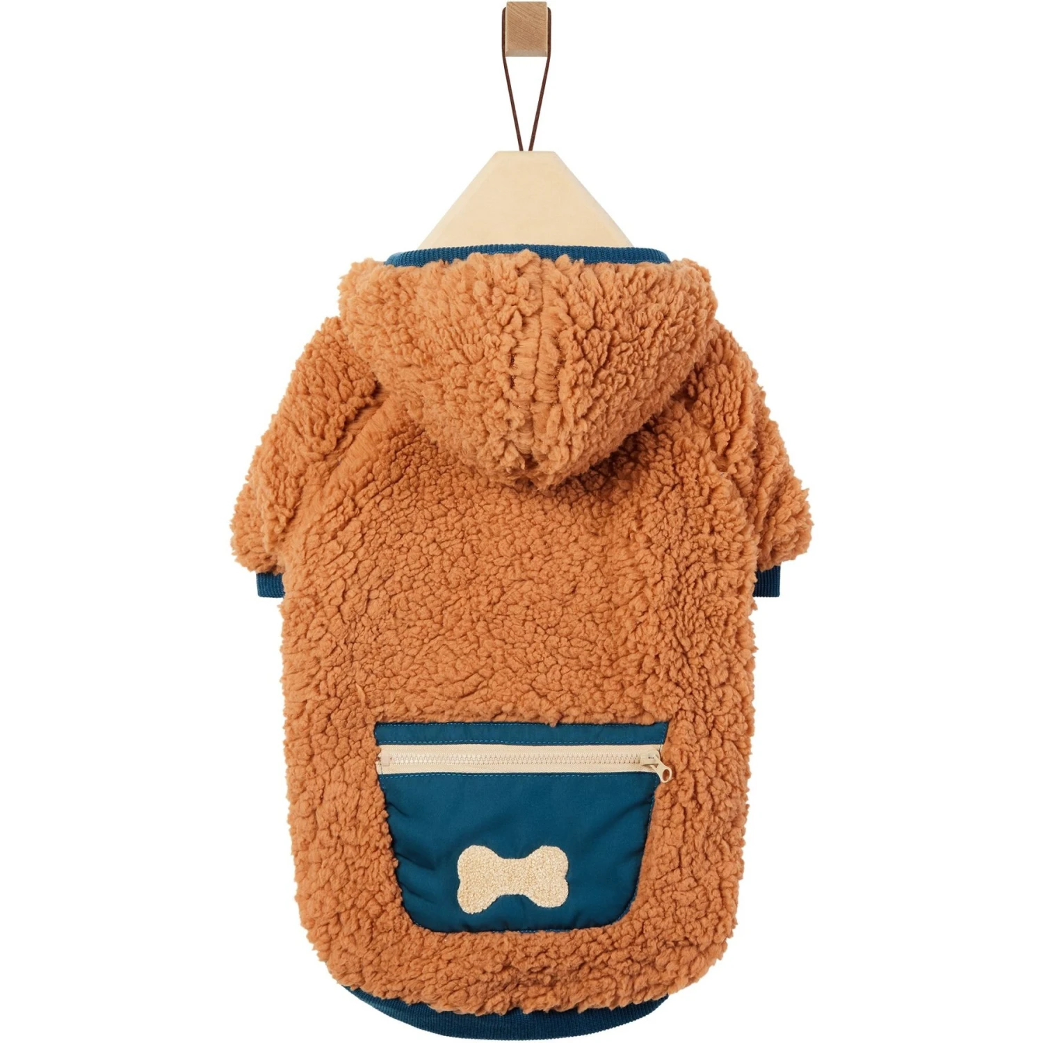 Frisco Wubby Textured Fleece Dog & Cat Hoodie W/ Pocket - Image 4