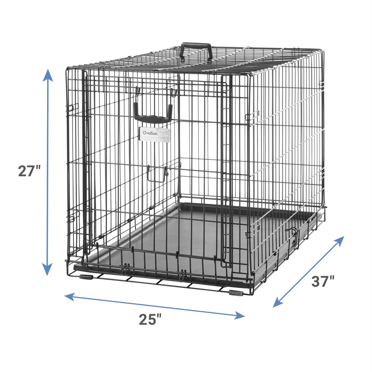 MidWest Ovation Single Door Collapsible Wire Dog Crate - Image 3