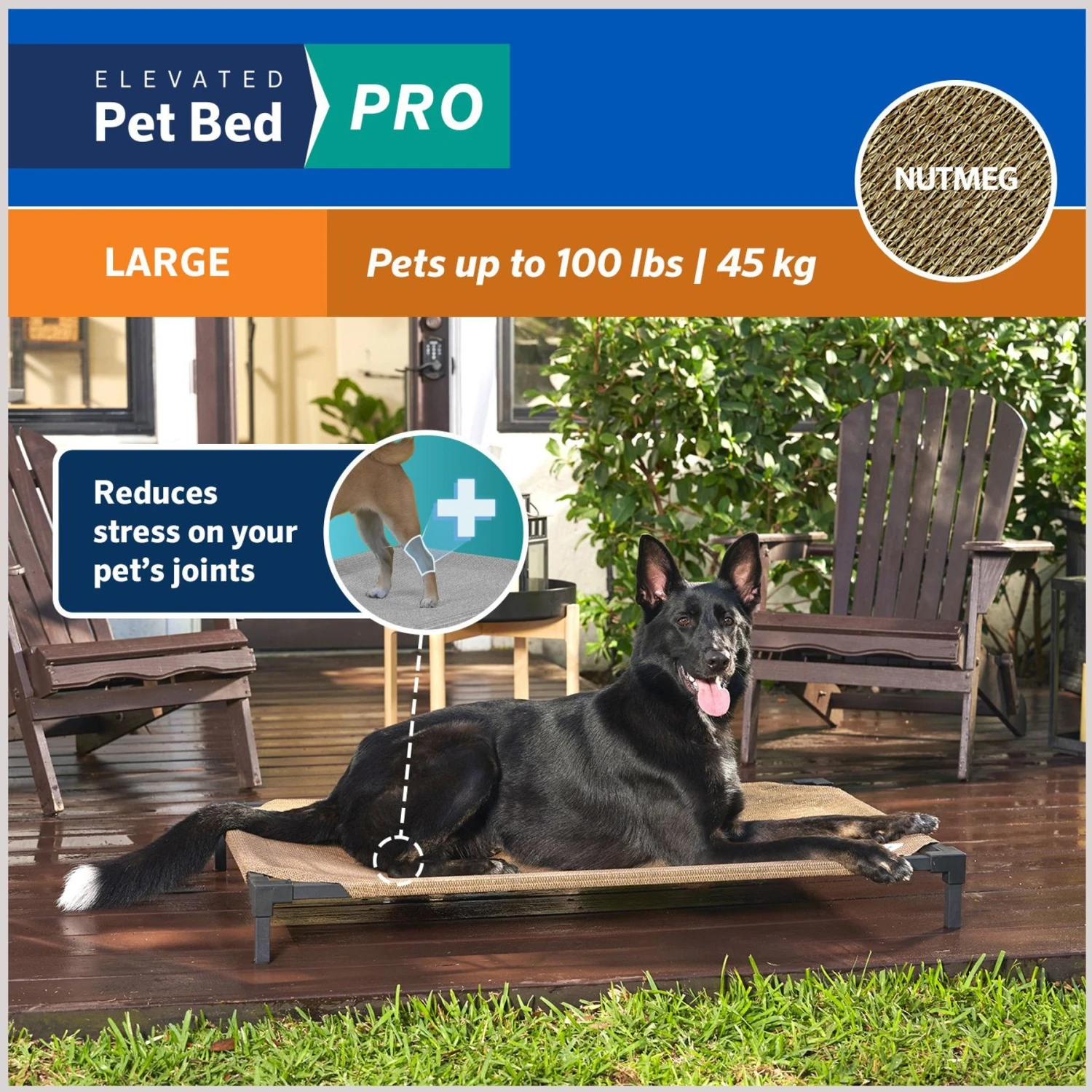 Coolaroo Pro Elevated Dog & Cat Bed - Image 3