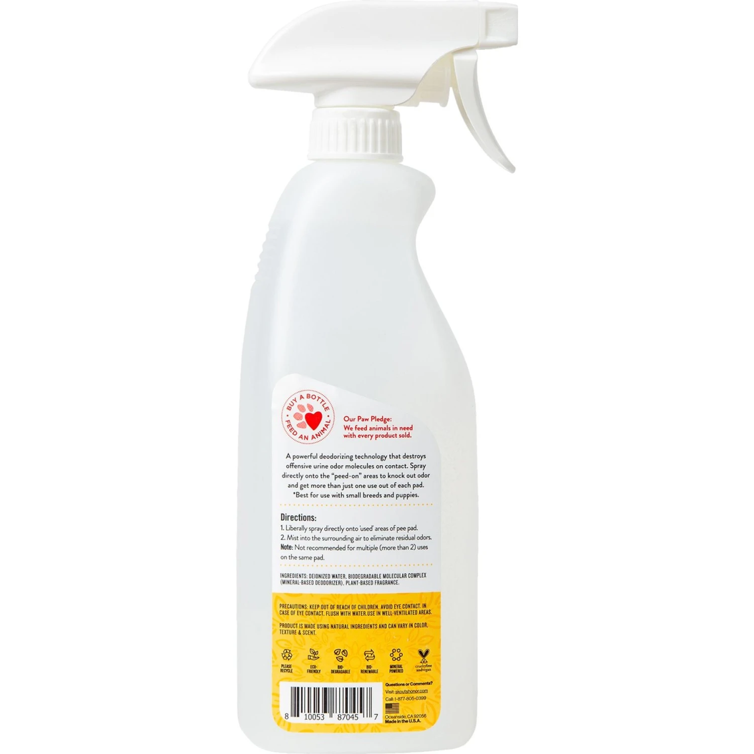 Skout's Honor Dog Pee Pad Refresher Spray, 28-oz Bottle & Frisco Washable Dog Potty Pads - Image 3