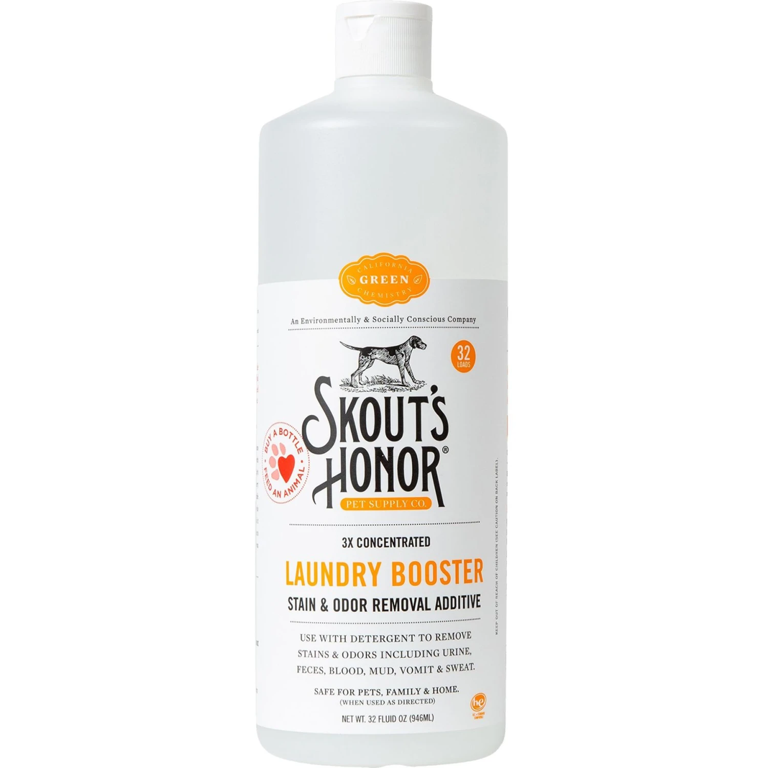 Skout's Honor Laundry Booster Stain & Odor Removal Additive, 32-oz Bottle & Frisco Washable Female Diaper - Image 2