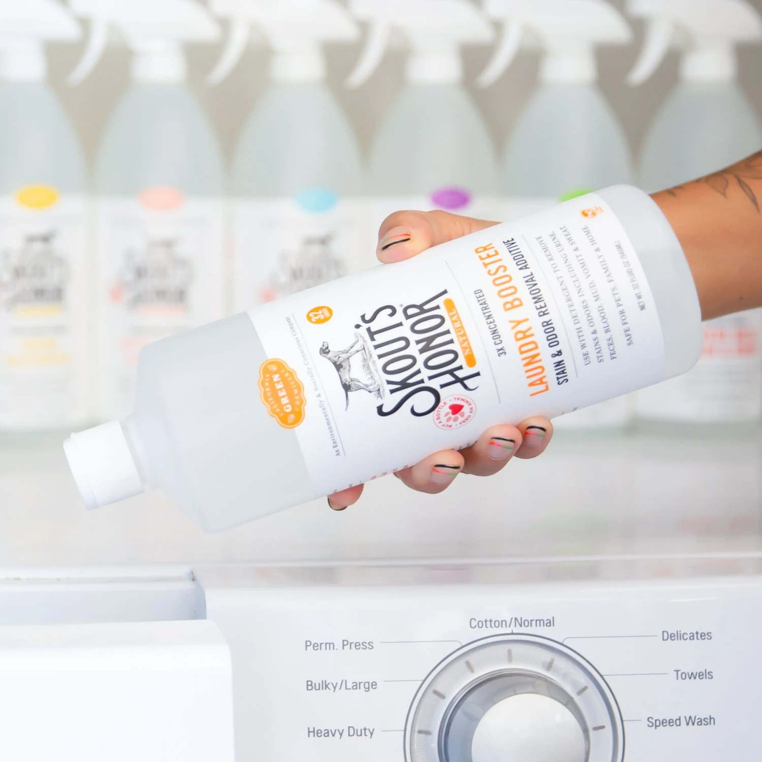 Skout's Honor Laundry Booster Stain & Odor Removal Additive, 32-oz Bottle & Frisco Washable Female Diaper - Image 5