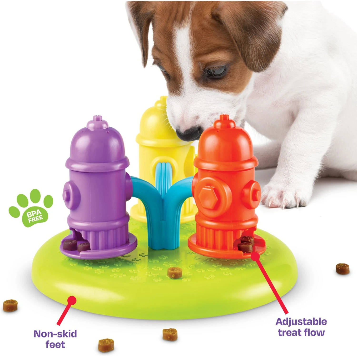Brightkins Spinning Hydrants Treat Puzzle Dog Toy - Image 5
