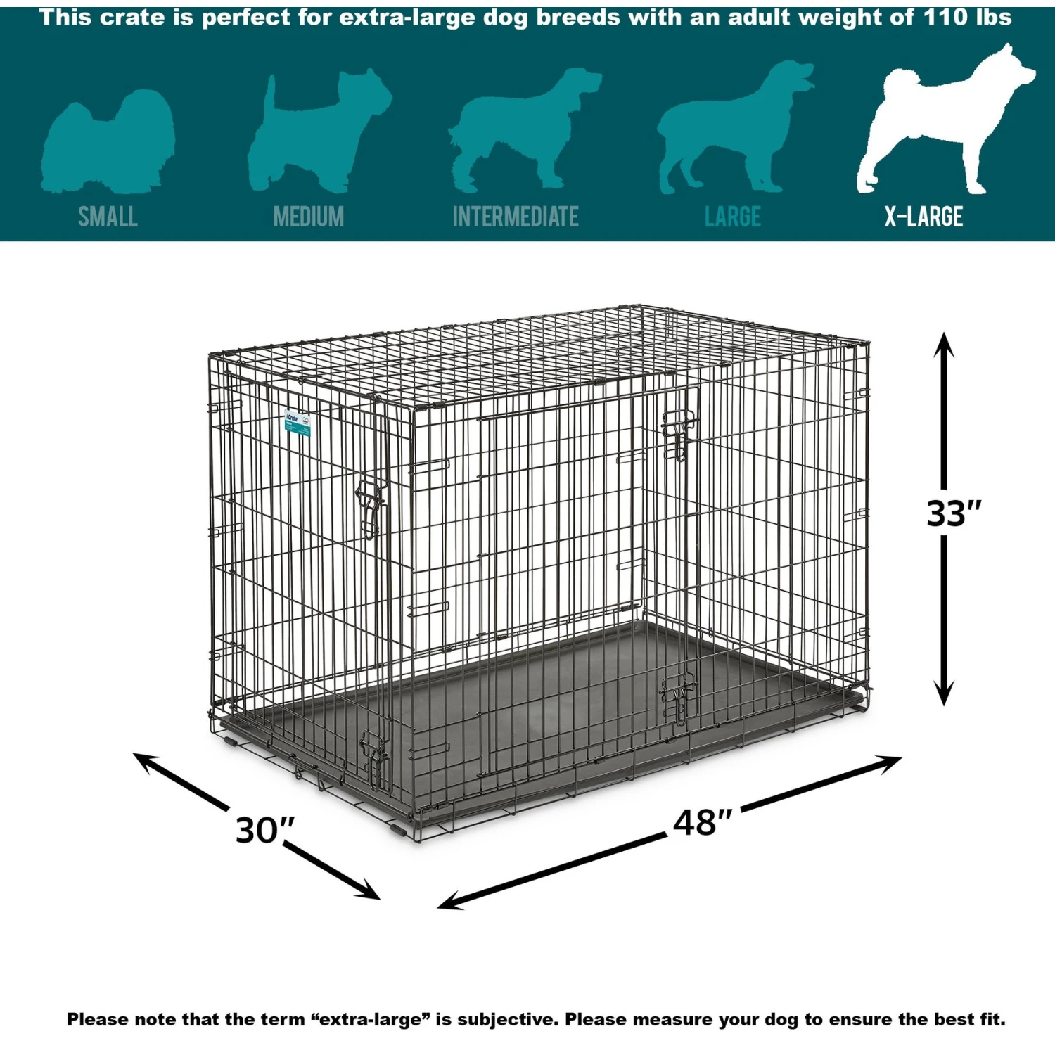 MidWest ICrate Fold & Carry Double Door Collapsible Wire Dog Crate & MidWest Steel Pet Gate - Image 4