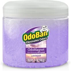OdoBan OdoMagnet Odor Eliminator Lavender Gel Crystals Deodorizer, 14-oz Jar
