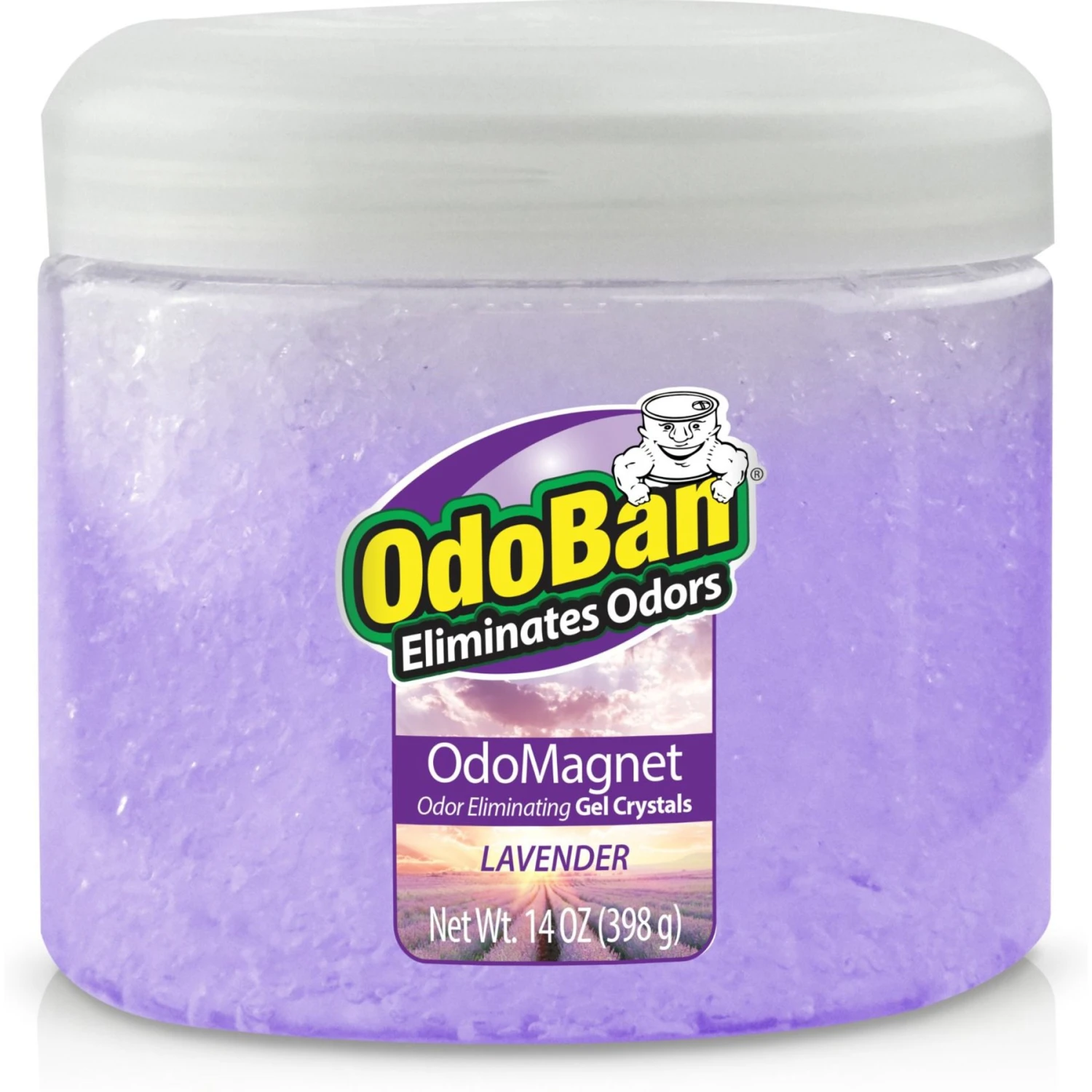 OdoBan OdoMagnet Odor Eliminator Lavender Gel Crystals Deodorizer, 14-oz Jar