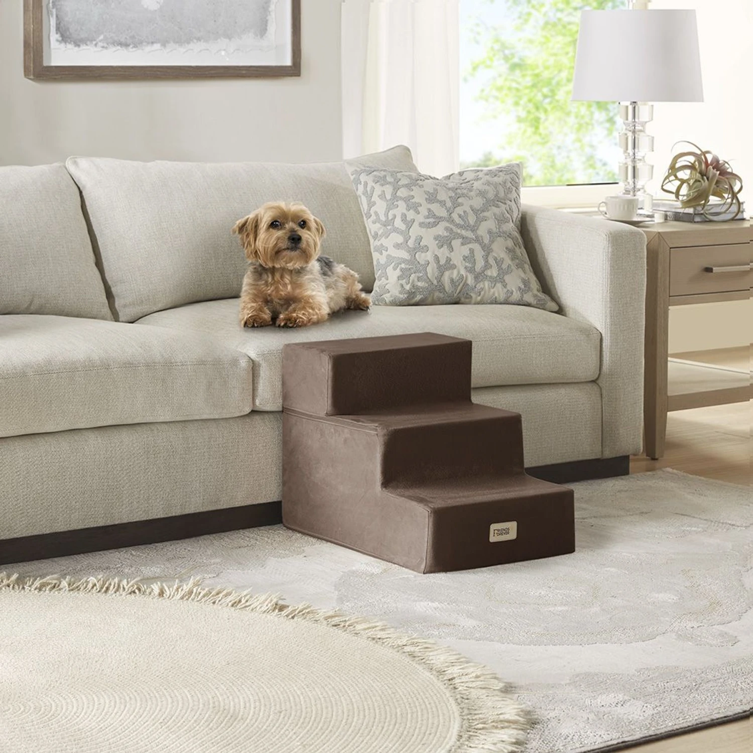 Friends Forever Milo 3-Step Non-Slip Small Dog & Cat Stairs - Image 6