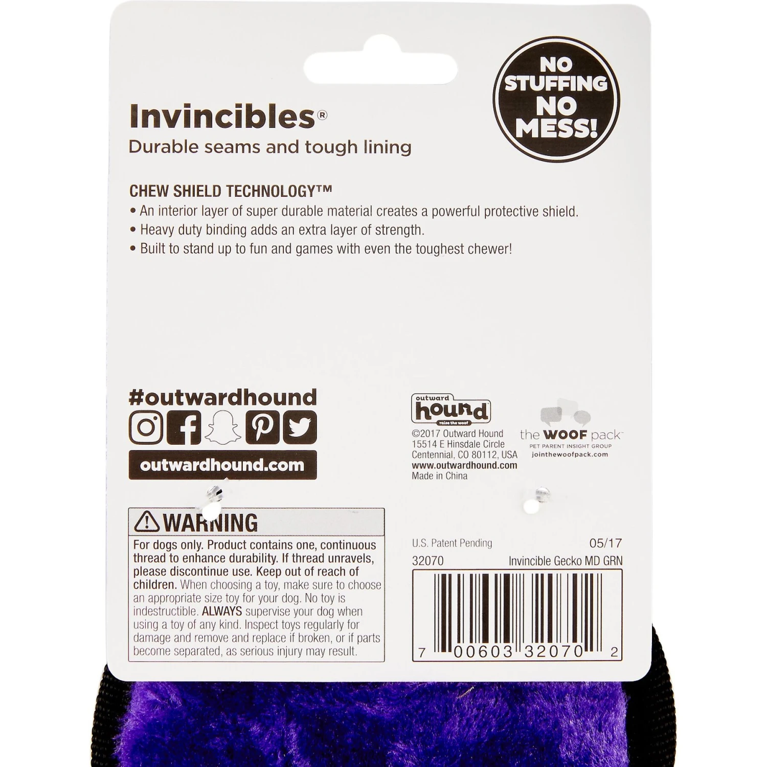 Outward Hound Invincibles Geckos Squeak Dog Toy - Image 8