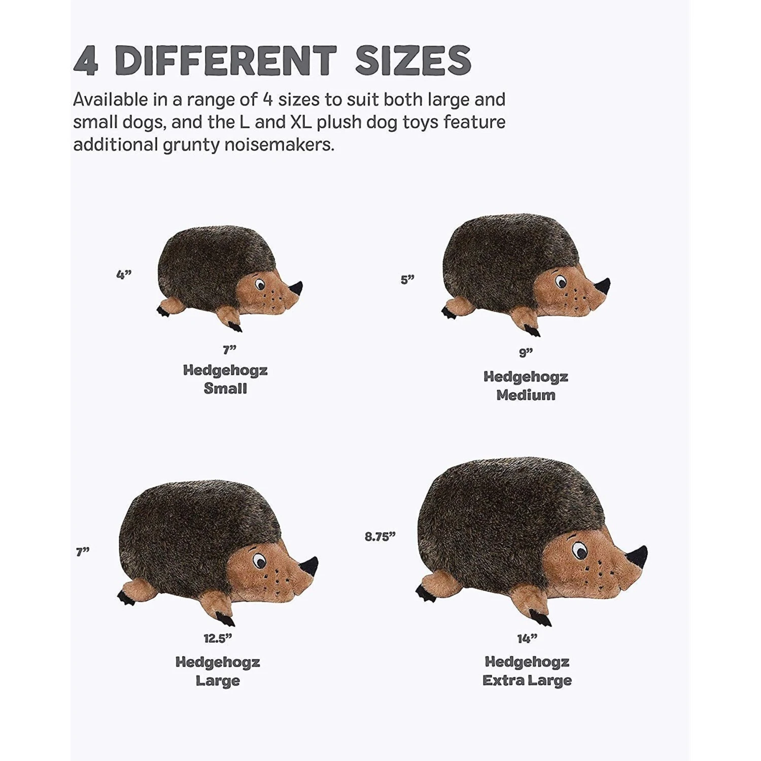 Outward Hound HedgehogZ Squeaky Plush Dog Toy - Image 5