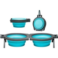 Loving Pets Bella Roma Travel Double Diner Dog Bowl