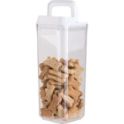 Pounce + Fetch 1.70-L Square Dog & Cat Food Storage Container