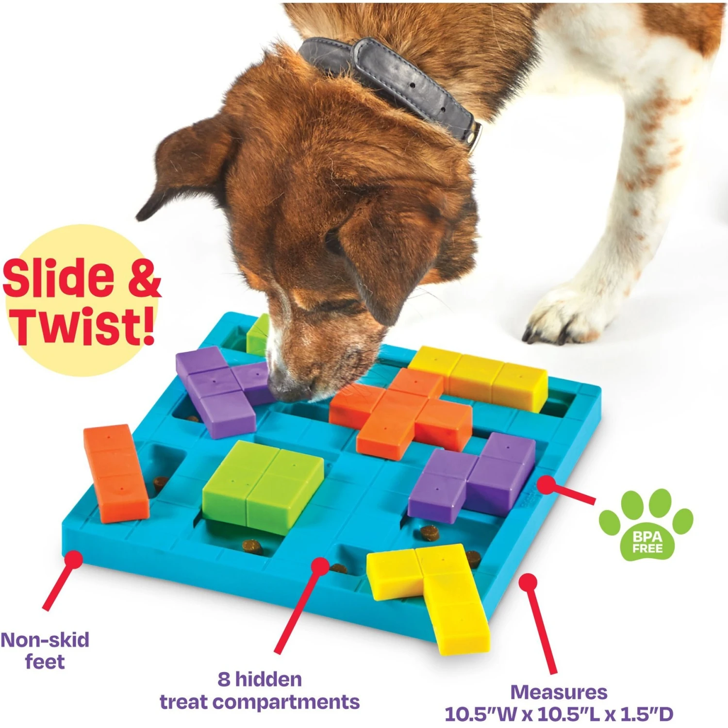 Brightkins Brain Teaser Treat Puzzle Dog Toy - Image 2