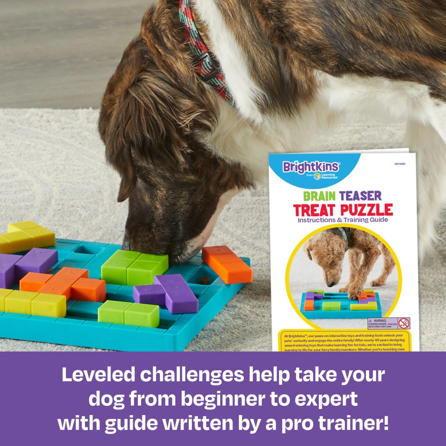 Brightkins Brain Teaser Treat Puzzle Dog Toy - Image 3