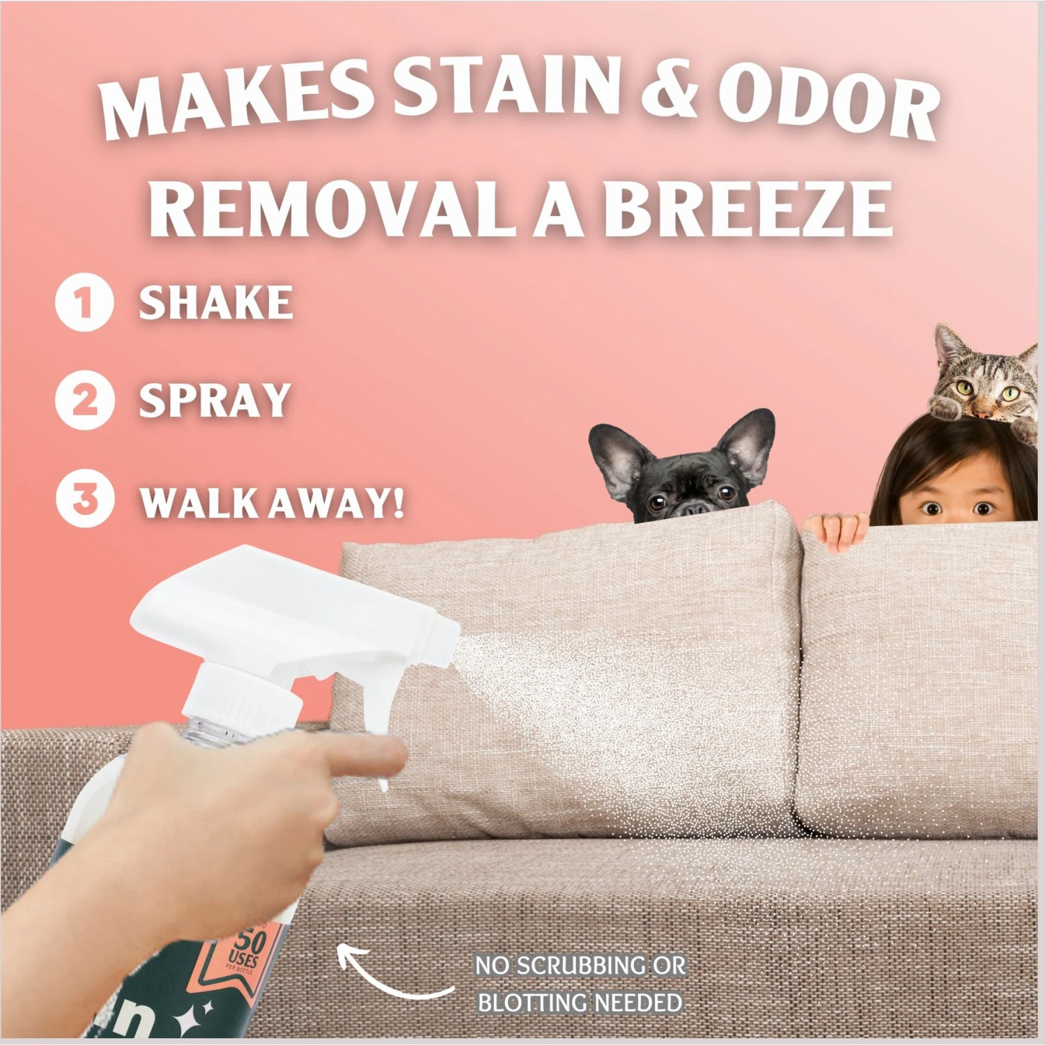 Sprinkle & Sweep Pet Stain & Odor Eliminator Spray, 24-oz Bottle - Image 4